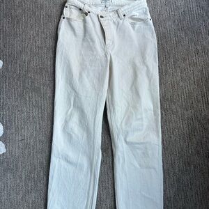 Abercrombie and fitch the dad high rise curve love off white size 29/8